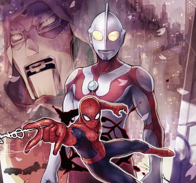 Ultraman y Spiderman Potada