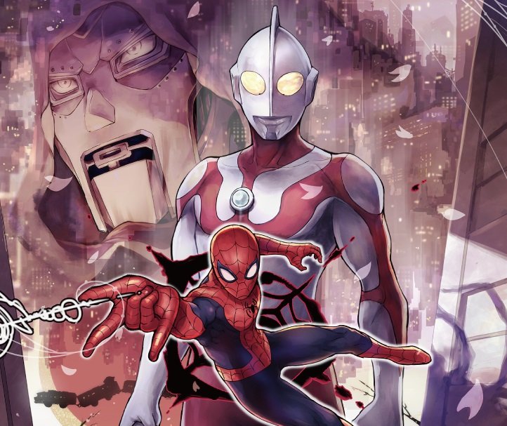 Ultraman y Spiderman Potada